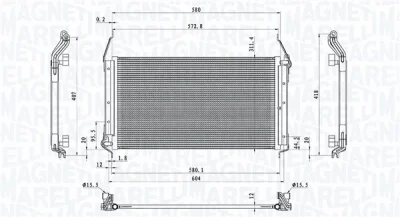 350203801000 MAGNETI MARELLI Конденсатор, кондиционер