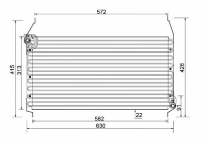 359003220530 MAGNETI MARELLI Конденсатор, кондиционер