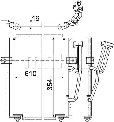 AC 193 000P KNECHT/MAHLE Конденсатор, кондиционер