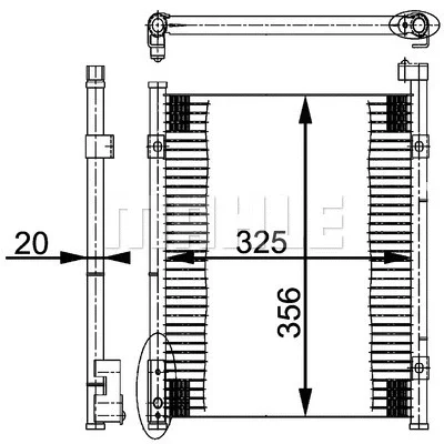 AC 199 000S KNECHT/MAHLE Конденсатор, кондиционер