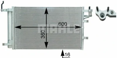 AC 430 000P KNECHT/MAHLE Конденсатор, кондиционер