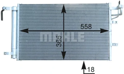 AC 431 000P KNECHT/MAHLE Конденсатор, кондиционер