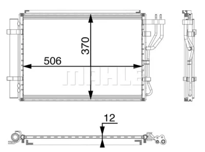 AC 48 000P KNECHT/MAHLE Конденсатор, кондиционер