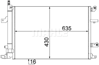 AC 497 000S KNECHT/MAHLE Конденсатор, кондиционер