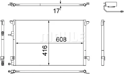 AC 498 000S KNECHT/MAHLE Конденсатор, кондиционер