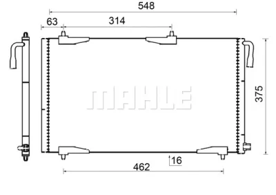 AC 501 000S KNECHT/MAHLE Конденсатор, кондиционер