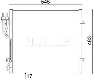 AC 545 000S KNECHT/MAHLE Конденсатор, кондиционер