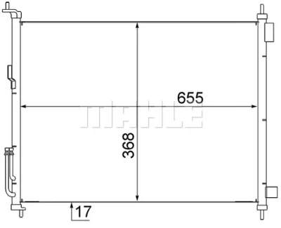 AC 558 000S KNECHT/MAHLE Конденсатор, кондиционер