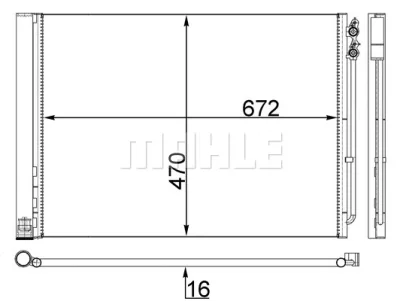 Конденсатор, кондиционер KNECHT/MAHLE AC 567 000S