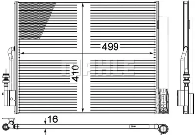 AC 596 000P KNECHT/MAHLE Конденсатор, кондиционер