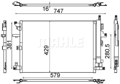 AC 635 000S KNECHT/MAHLE Конденсатор, кондиционер