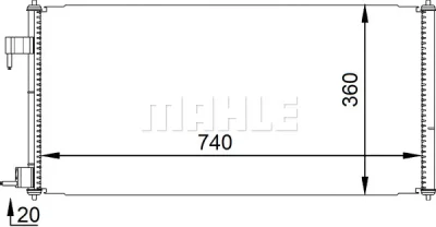 AC 689 000P KNECHT/MAHLE Конденсатор, кондиционер