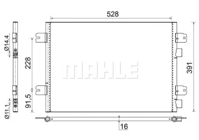 AC 691 000S KNECHT/MAHLE Конденсатор, кондиционер