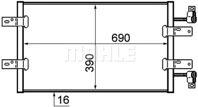 AC 723 000P KNECHT/MAHLE Конденсатор, кондиционер