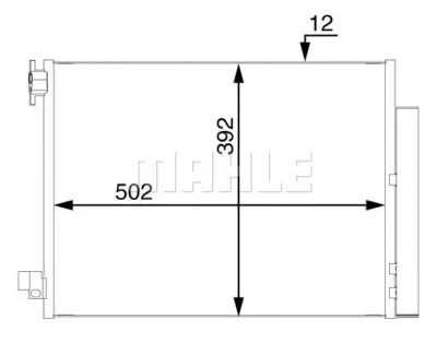 AC 73 000S KNECHT/MAHLE Конденсатор, кондиционер