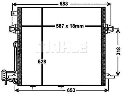 AC 756 000P KNECHT/MAHLE Конденсатор, кондиционер