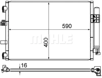 AC 861 000S KNECHT/MAHLE Конденсатор, кондиционер