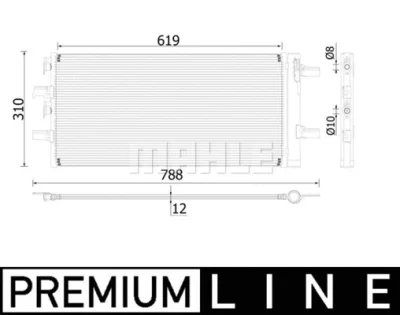 AC 892 000P KNECHT/MAHLE Конденсатор, кондиционер