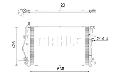 AC 924 000S KNECHT/MAHLE Конденсатор, кондиционер