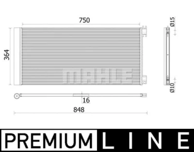 AC 925 000P KNECHT/MAHLE Конденсатор, кондиционер