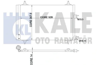 343095 KALE OTO RADYATÖR Конденсатор, кондиционер