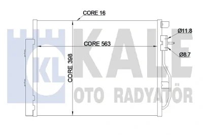 343305 KALE OTO RADYATÖR Конденсатор, кондиционер