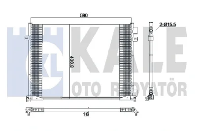 345815 KALE OTO RADYATÖR Конденсатор, кондиционер