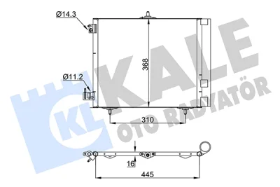 358440 KALE OTO RADYATÖR Конденсатор, кондиционер