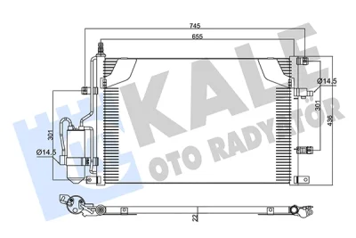 360345 KALE OTO RADYATÖR Конденсатор, кондиционер