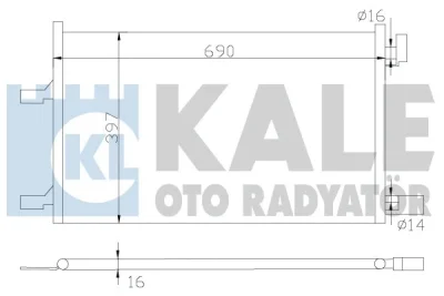 Конденсатор, кондиционер KALE OTO RADYATÖR 385300