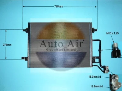 16-1033 AUTO AIR GLOUCESTER Конденсатор, кондиционер