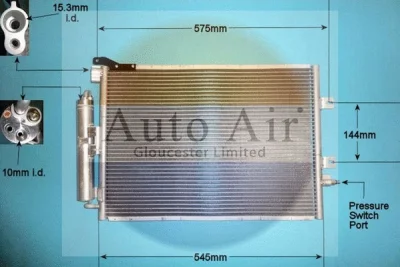 16-1093A AUTO AIR GLOUCESTER Конденсатор, кондиционер