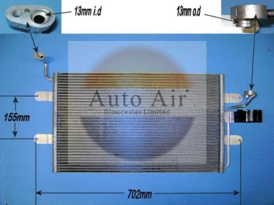 16-1302 AUTO AIR GLOUCESTER Конденсатор, кондиционер