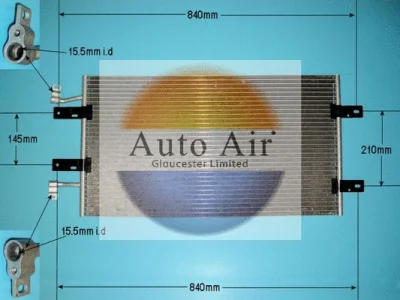 16-1382A AUTO AIR GLOUCESTER Конденсатор, кондиционер