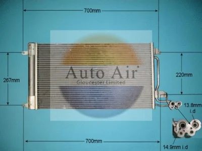 16-9007 AUTO AIR GLOUCESTER Конденсатор, кондиционер