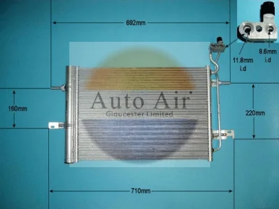 16-9811 AUTO AIR GLOUCESTER Конденсатор, кондиционер