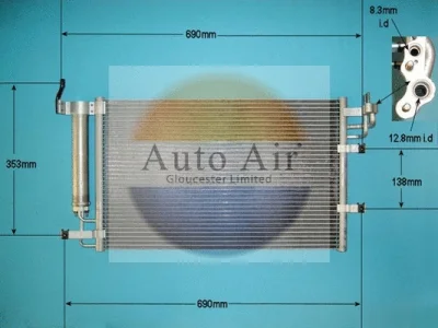 16-9970 AUTO AIR GLOUCESTER Конденсатор, кондиционер