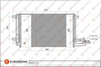 Конденсатор, кондиционер EUROREPAR 1609634880