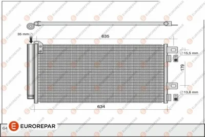 1610159880 EUROREPAR Конденсатор, кондиционер