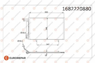 1682220880 EUROREPAR Конденсатор, кондиционер