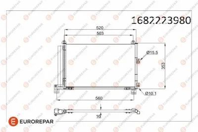 1682223980 EUROREPAR Конденсатор, кондиционер