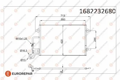 1682232680 EUROREPAR Конденсатор, кондиционер