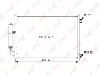 Конденсатор, кондиционер LYNXAUTO RC-0016