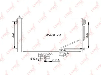 RC-0320 LYNXAUTO Конденсатор, кондиционер