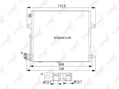 RC-0337 LYNXAUTO Конденсатор, кондиционер