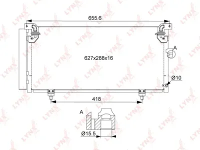 Конденсатор, кондиционер LYNXAUTO RC-0448