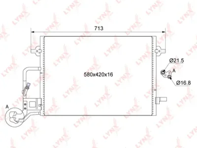 RC-0520 LYNXAUTO Конденсатор, кондиционер