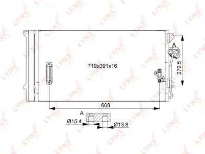 Конденсатор, кондиционер LYNXAUTO RC-0525