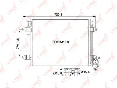 RC-0526 LYNXAUTO Конденсатор, кондиционер