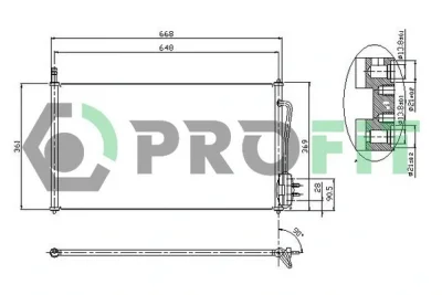 PR 2530C1 PROFIT Конденсатор, кондиционер